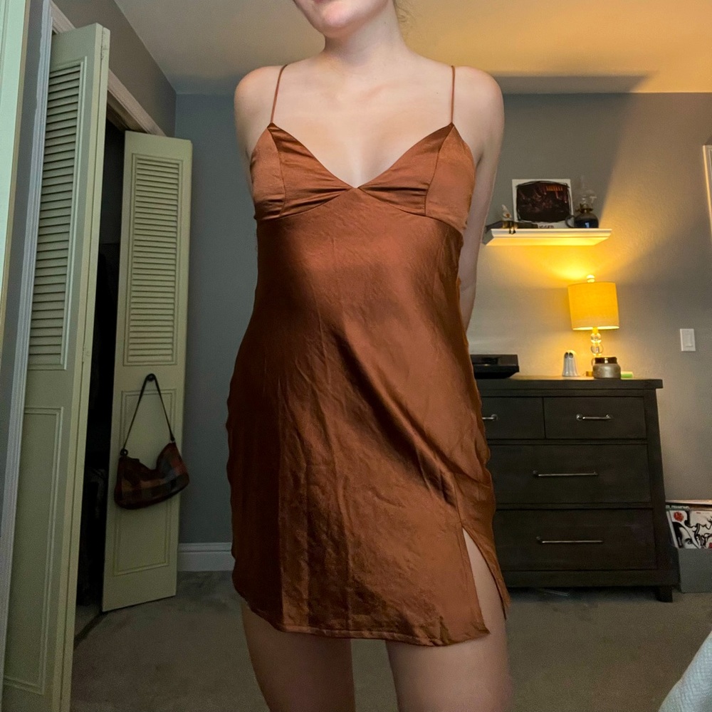 Brand new Hello Molly burnt satin dress!